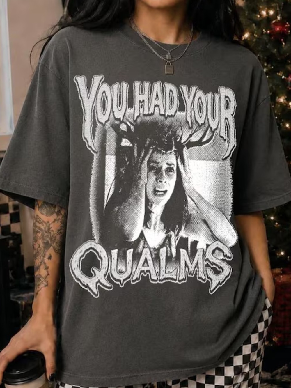 Comfort Colors Charcoal "You Had Your Qualms" Graphic Tee